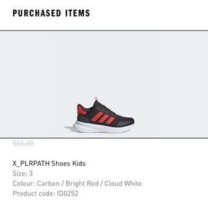 Adidas Kids X_PLRPATH Sneakers - Black and Red